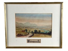 E.R.M. 1885 - Irish School "Two Views of Blennerville Tralee, Co. Kerry," watercolour, one signed