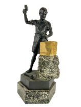 After Hans Keck, German (1875-1941) A fine quality bronze Figure of a stone mason at work, with