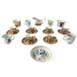 A set of 6 Royal Crown Derby Imari pattern Coffee Cups and Saucers, a pair of early 19th Century