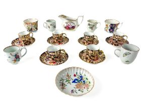 A set of 6 Royal Crown Derby Imari pattern Coffee Cups and Saucers, a pair of early 19th Century