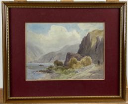 Joseph William Carey (1859-1937) "Lough Leven," signed  inscribed and dated 1915, 18cms x 25cms (