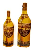 Advertisement: John Power & Son - Dublin Whiskey, cardboard printed cut-out in the shape of a