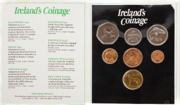 Coins:  [Irish] A quality set of 1986 - Fifty Pence to Halfpenny (7) Irish (Ireland's Coinage) in