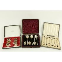 A cased set of 6 silver Coffee Spoons, Sheffield 1922, each with