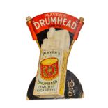 Advertisement:  Players Drumhead (Drums) Cigarette, cardboard cut-out, shaped design, some wear.