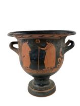A very fine classical Greek style terracotta two handled Vase, decorated with classical figures