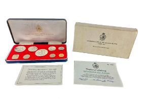 Coins: A cased Proof Set of 9 Coins minted at the Franklin Mink for the Commonwealth of the Bahama