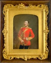 19th Century English School "Portrait of Military Officer - Connaught Rangers " O.O.B., half