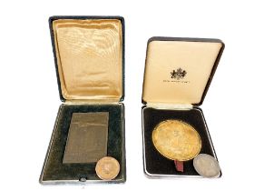 A rare Royal Academy of the Arts silver gilt Medal, with Birmingham mark to Arnold Machin, the