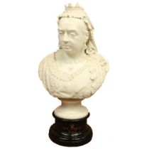 After R.J. Morris, S.C. A large Parian Commemorative Bust, of Queen Victoria celebrating her Jubilee