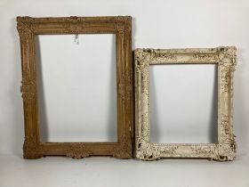 A large 18th Century carved pine Frame, with leaf and rope design, approx. 130cms x 98cms (51" x