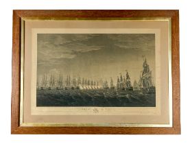 After Drawings by Capt. Ja Weir  & engraved by Tho. Hellyer 'Battle of the Nile' three large