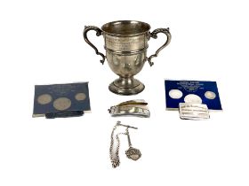 A silver two handled Presentation Cup, inscribed 'Golfing Union of Ireland Vice President's Cup -1st