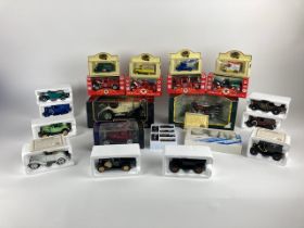 A large collection of Model Trucks, Cars (vintage & classic) some boxed, including Texaco Old
