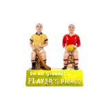 Advertisement: [G.A.A.] On all Grounds Players Please, (Cigarette) double plaster painted model of