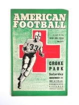 American Football at Croke Park Programme: American Football. In aid of the Irish Red Cross Society,