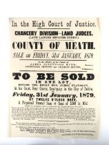 Co. Meath: Auction Poster Late Landed Estates Court, In the Matter of the Estate of James