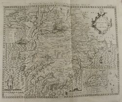 Maps:  Stafford (Thos.) Pacata Hibernia, bound volume of maps, from 1810 Edition, lg. fold. Map of