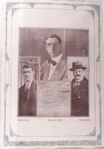Political Print: -  Anglo-Irish Treaty, Photographic Print with three separate inset images of