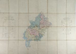 Irish Map: Index to the Townland Survey of the County of Longford, fold., linen backed, hand