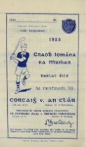 G.A.A.: Munster (Hurling 1955) Official Match Programme, Cork v. Clare, Thurles, 5 May, 1955, 8vo,