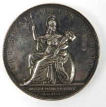 Medal: R.D.S. (Royal Dublin Society), A silver Medal, the obverse with profile of Minerva, the