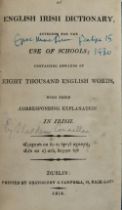 [Connellan (Thaddeus)] An English Irish Dictionary, intended for the Use of Schools. 8vo Dublin