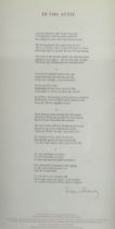 Heaney (Seamus) In the Attic, Broadside, Limited Edn. of 375 copies to mark the author's 70th