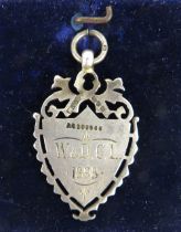 Irish Cricket, 1898, Co. Waterford Medal: Irish Cricket, [1898] A silver shield shaped Medal, the