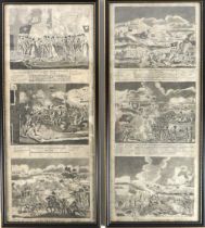 Rare Set of 1798 Rebellion Views Engravings: 1798 Interest - a pair of black and white Engravings