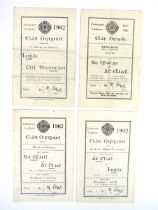 Programmes: G.A.A. [Leinster 1961/1962] A group of four Official Programmes to include: * Louth v.