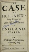 Molyneux (William) The Case of Ireland's Being Bound by Acts of Parliament in England, Stated,