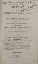Vallancey (Gen. Chas.) An Essay on the Primitive Inhabitants of Great Britain and Ireland, 8vo