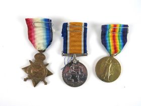Medals: World War One, [Royal Inniskilling Fusiliers] A set of three Army Issued Medals for