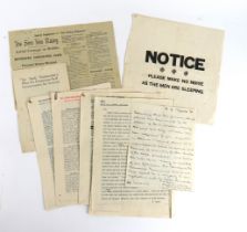 ‘The Men are Sleeping’Important 1916 Documents. A very interesting and important file of documents