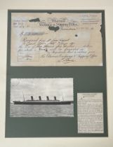 [Titanic Interest] A rare Money Order from Ahernes Exchange and Shipping Office in Queenstown,