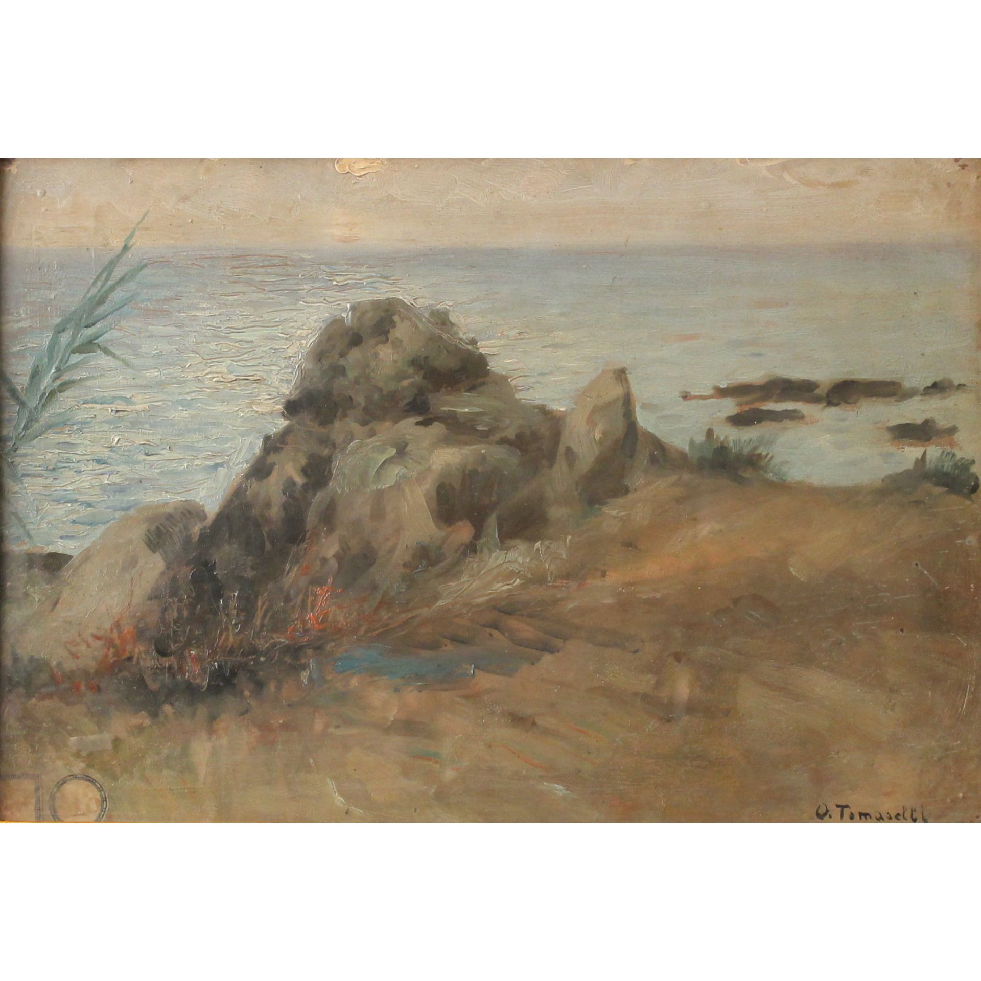 Onofrio Tomaselli (1866/1956) "Paesaggio marino" - "Seascape"