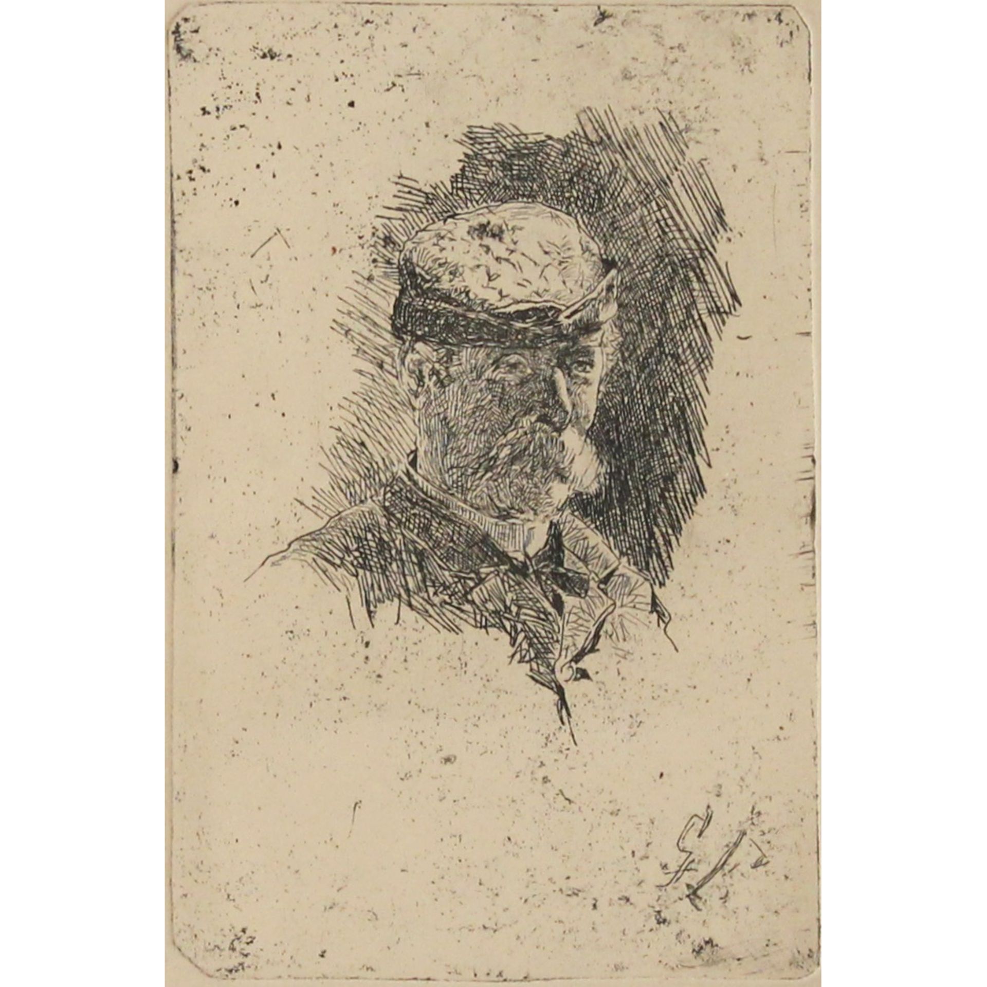 Figura di anziano con cappello - Figure of an old man with a hat