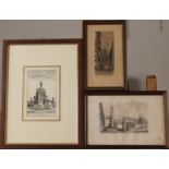 Lotto di cinque stampe a tema urbano - Lot of five urban themed prints