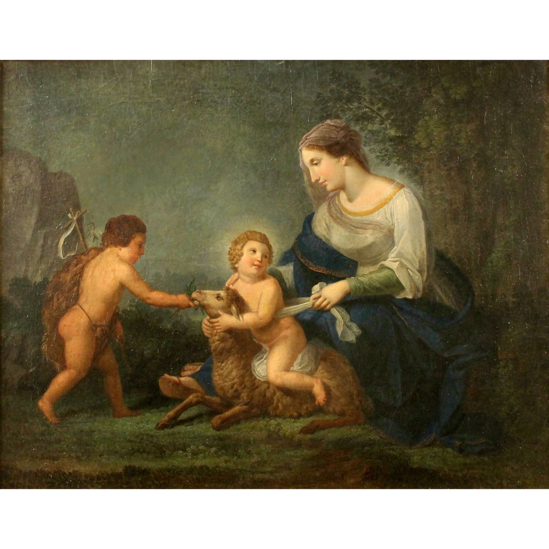 Giovanni Patricolo (1789/1861) "La Madonna con Gesù Bambino e San Giovannino"