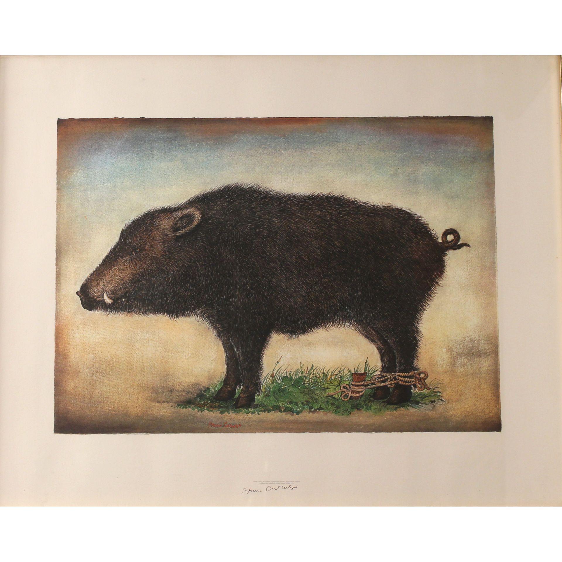 Bruno Caruso (1927/2018) "Il cinghiale" - "The wild boar"