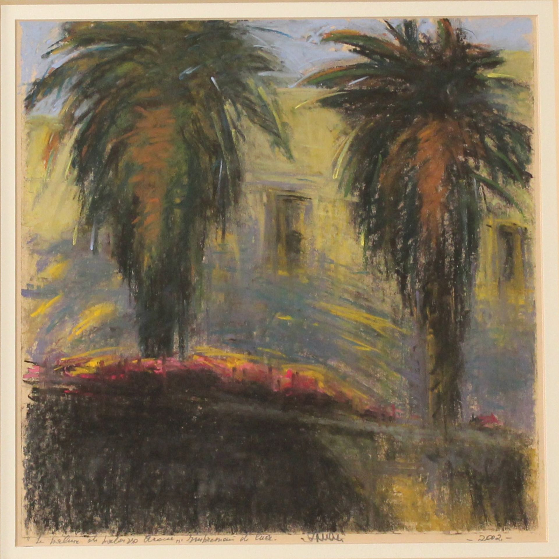 Vincenzo Nucci (1941) "Le palme di piazza Croci" - "The palm trees of Piazza Croci"