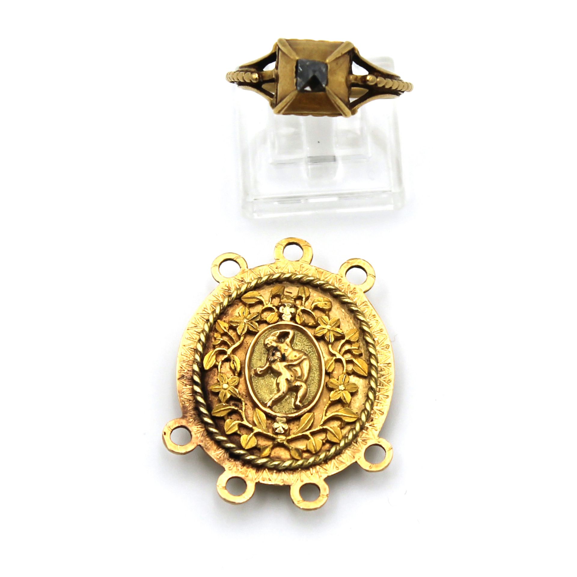 Lotto di un anello e un ciondolo - Lot of a ring and a pendant - Image 2 of 2