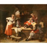 Francois Dumont (1850/?) "Scena di interno all'osteria" - "Scene from inside the tavern"