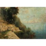 Oscar Ricciardi (1864/1935) "Paesaggio con figura" - "Landscape with figure"