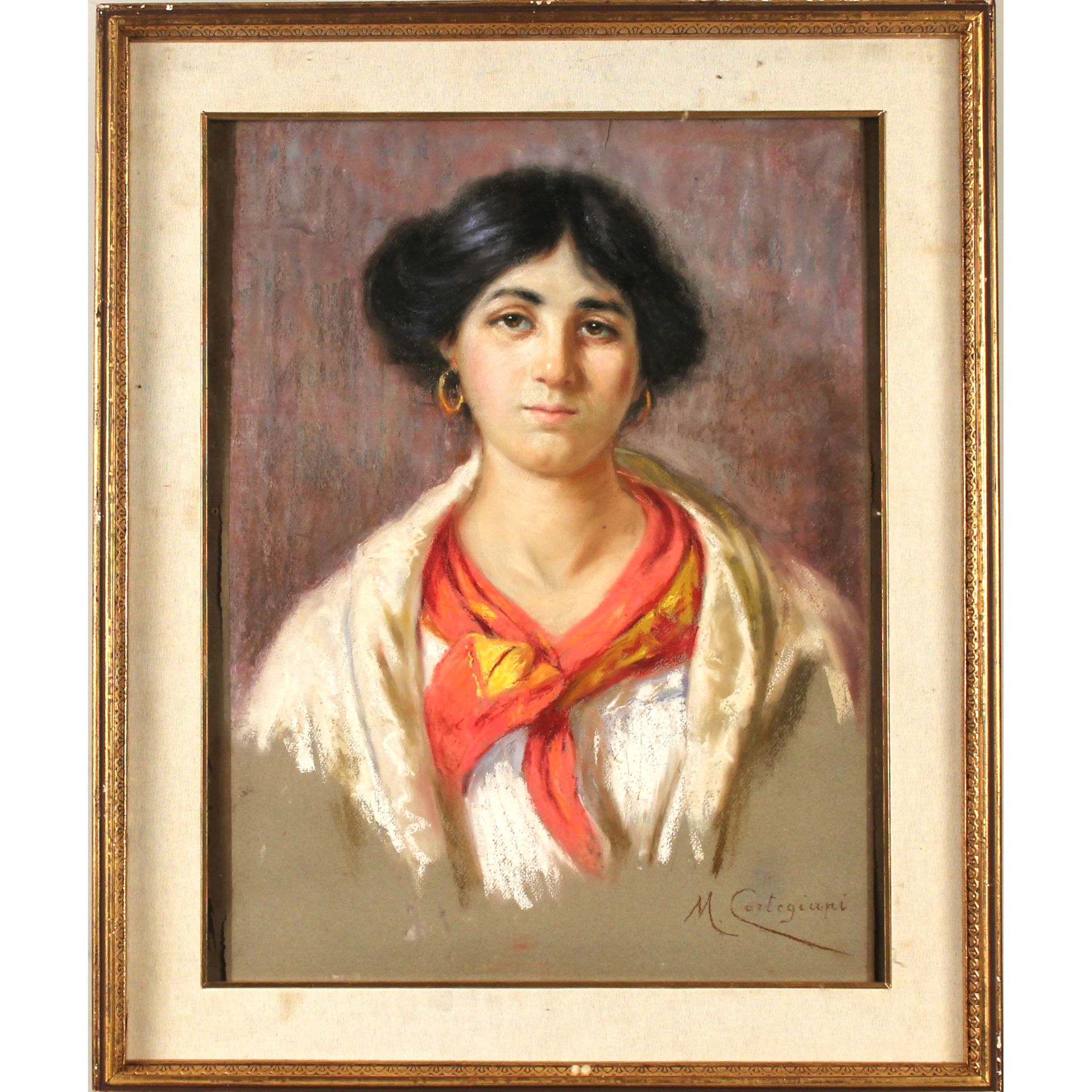 Michele Cortegiani (1857/1919) “Ritratto di donna” - "Portrait of a Woman"