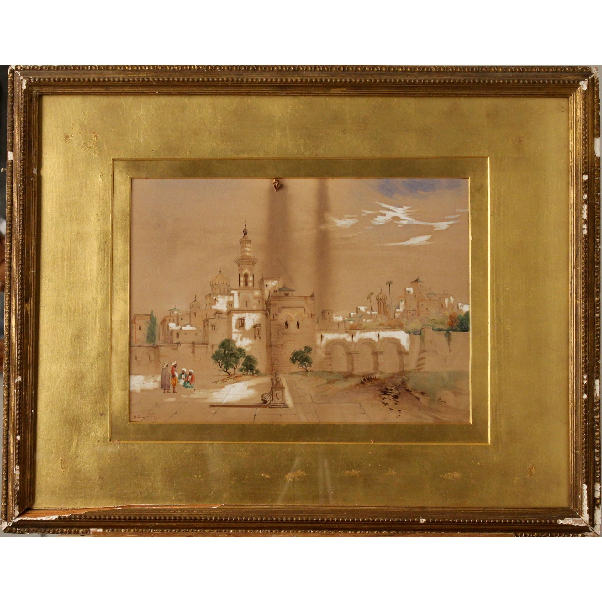 Paesaggi arabi con figure - Arab landscapes with figures - Image 2 of 3