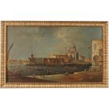 Pittore Veneto Del XIX/XX Secolo “Veduta della chiesa di Santa Maria della salute” - Venetian painte