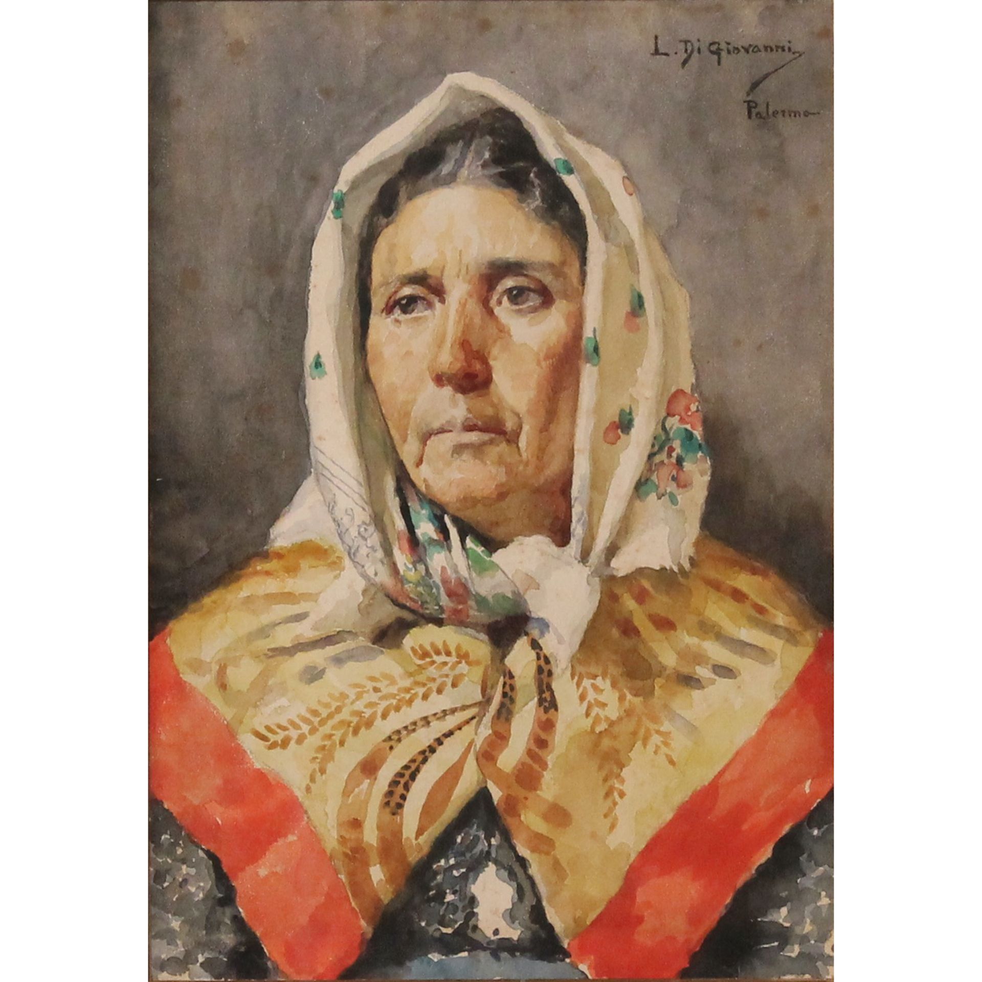 Luigi Di Giovanni (1856/1938) "Popolana" - "Farmer girl"