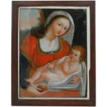 Scuola siciliana del secolo XVIII "La Madonna con il bambino"